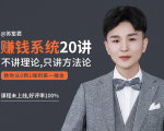苏笙君的赚钱系统20课 教你从0到1赚到你的第一桶金(不讲理论,只讲方法论)-第一资源库