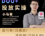 小马哥-Dou+投放实操课，抖加投放，随心推，付费起号逻辑，打破低播放转化-第一资源库
