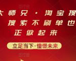电商大师兄·淘宝搜索新玩法,搜索不刷单也能真正做起来-第一资源库