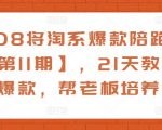 108将淘系爆款陪跑营【第11期】，21天教运营打爆款，帮老板培养运营-第一资源库