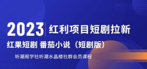 2023红利项目短剧拉新,听潮阁学社月入过万红果短剧番茄小说CPA拉新项目教程【揭秘】-第一资源库
