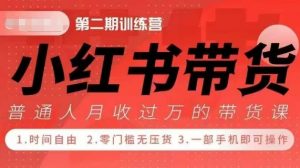 小Red书带货42天训练营 2.0版,宝妈+自由职+上班族+大学生,提高副业收入的大红利项目-第一资源库